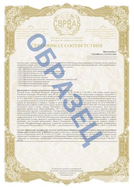 Образец Приложение к СТО 01.064.00220722.2-2020 Нижнегорский Сертификат СТО 01.064.00220722.2-2020 